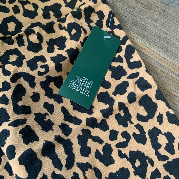 Leopard Print Bike Shorts High Rise Stretch Wild Fable Size Medium - Picture 4 of 8